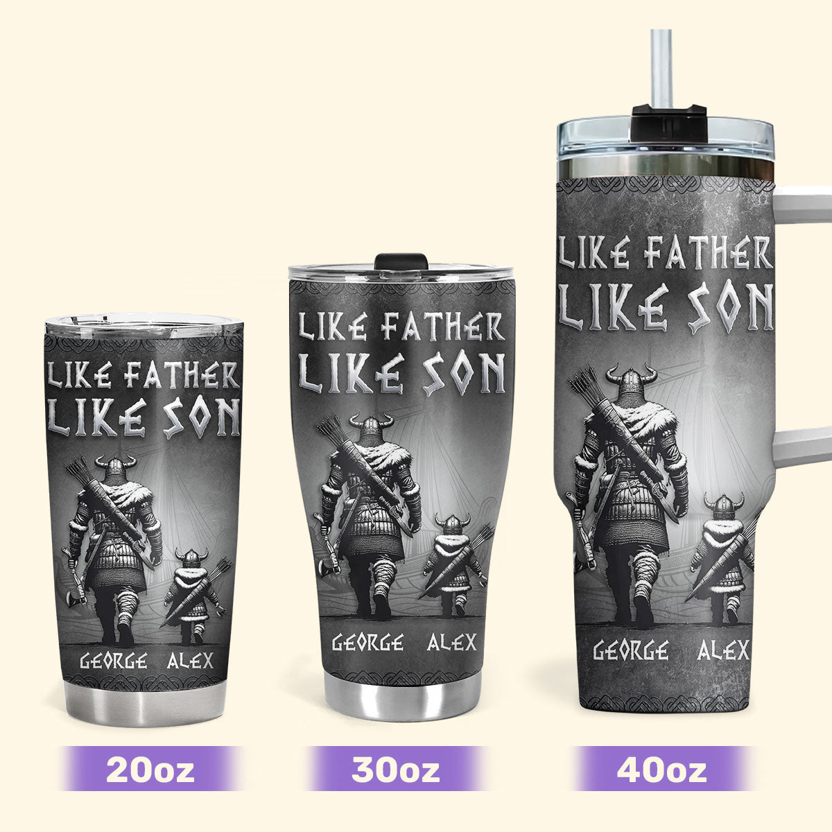 Like Father Like Son - Personalized Tumbler DSSSTHA07