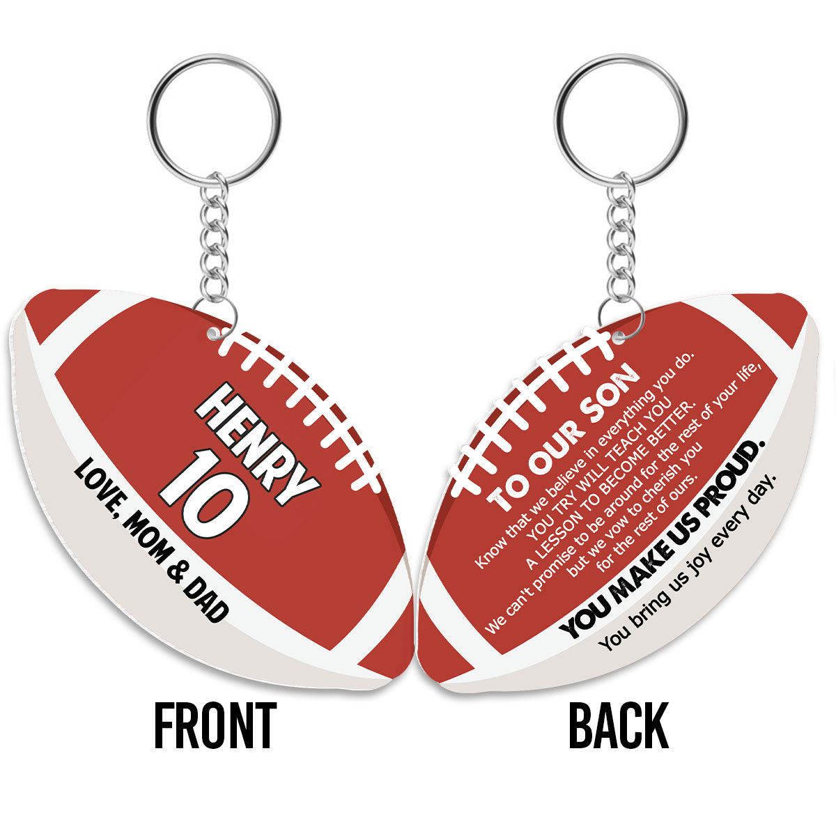 To Our Son -  Personalized Acrylic Keychain DSAKTHN837TA