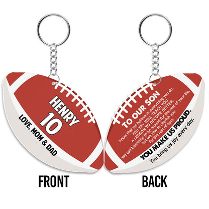 To Our Son -  Personalized Acrylic Keychain DSAKTHN837TA