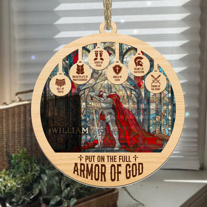 Armor Of God - Personalized Suncatcher Ornament DSSUNOPHN1080M