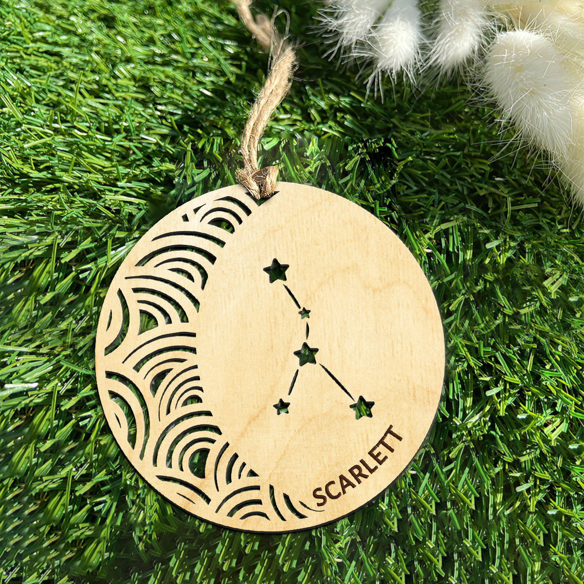 Cancer Constellation Personalized Wood Ornament DS-005