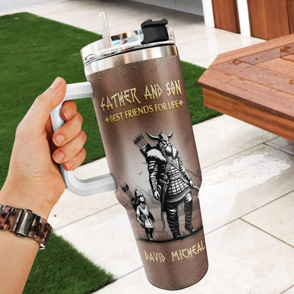 Father And Son Best Friends For Life - Personalized Tumbler DS0023