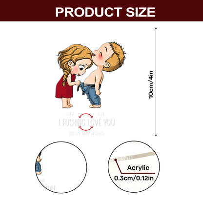 Funny Couple I Love You - Personalized 1-Side Acrylic Ornament DSACOLET1557L