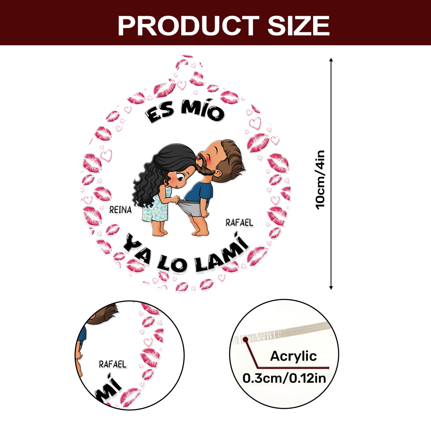 Es Mío Ya Lo Lamí - Personalized 1-Side Acrylic Ornament DSACOLET1592L