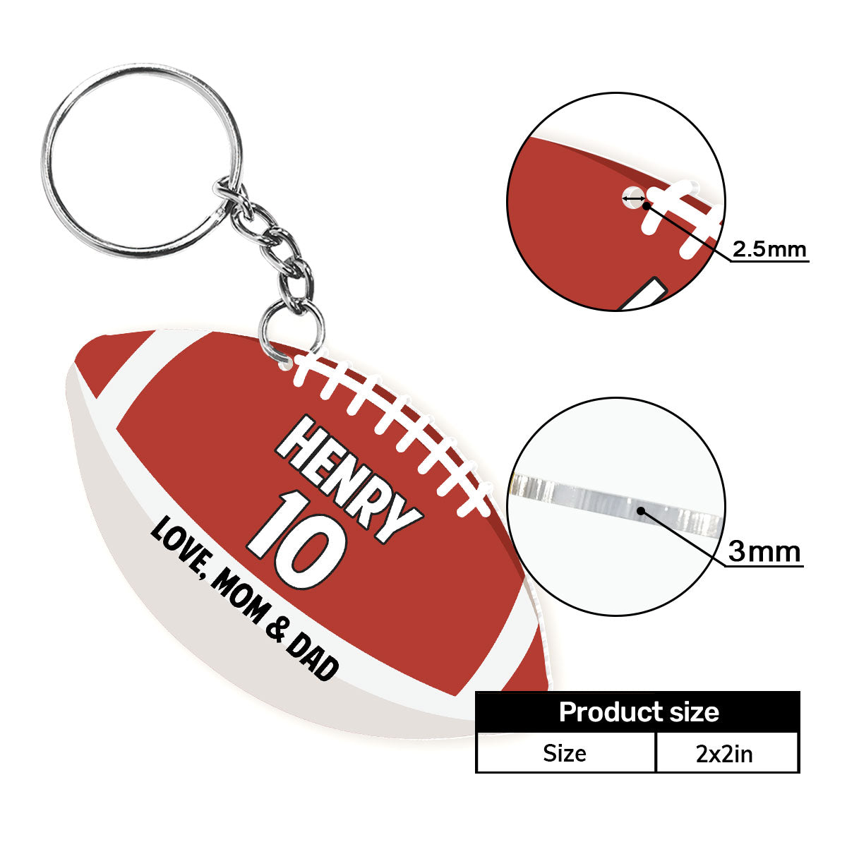 To Our Son -  Personalized Acrylic Keychain DSAKTHN837TA