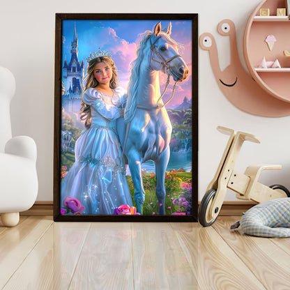 Princess With Horse Poster - Personalized Poster DSPTDHA1225L