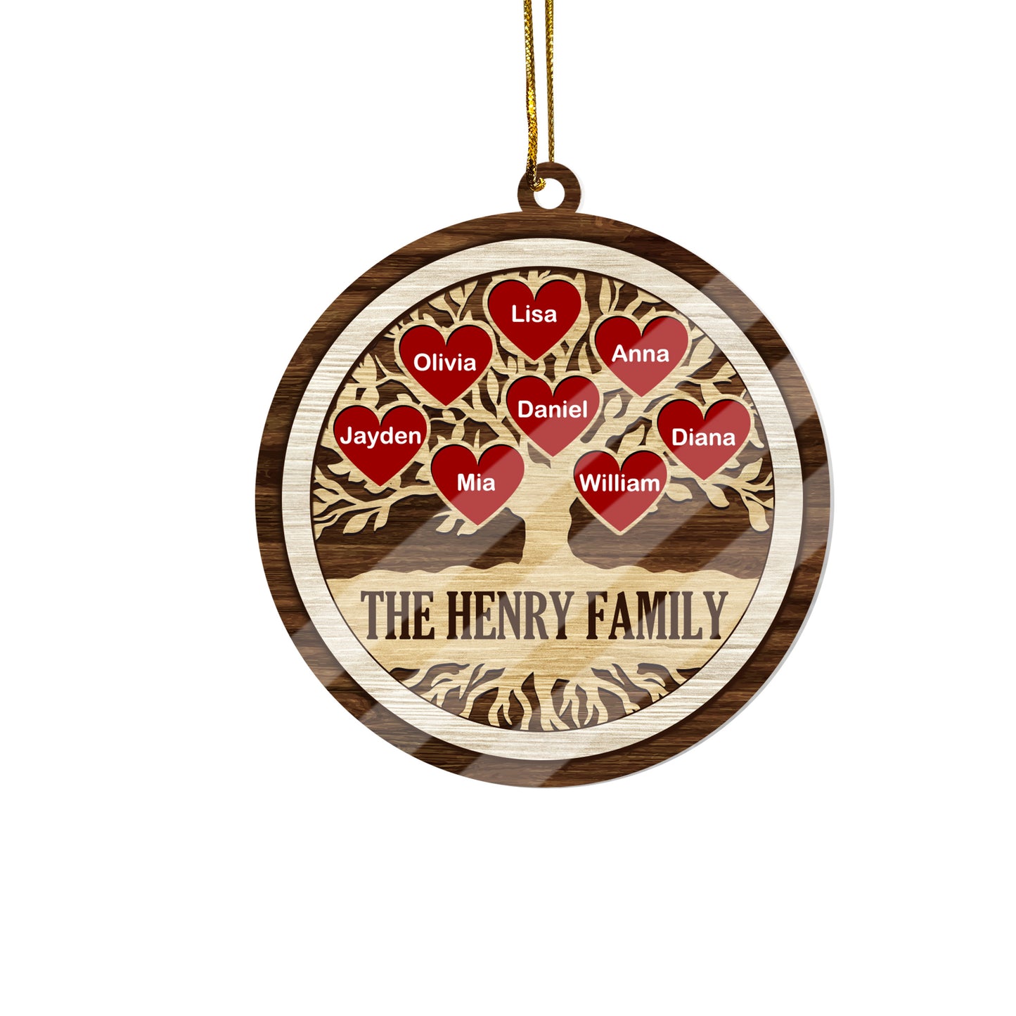 Family Tree - Personalized Suncatcher Ornament DSACOTTN1038TA