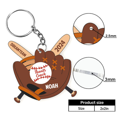 Thanks Coach -  Personalized Acrylic Keychain DSAKTHN824T