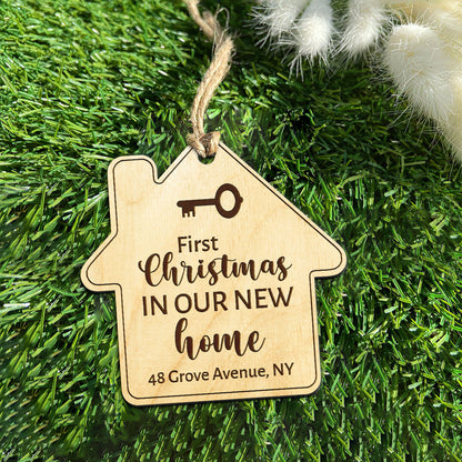 First Christmas In Our Home - Personalized Wood Ornament DS-57