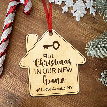 First Christmas In Our Home - Personalized Wood Ornament DS-57