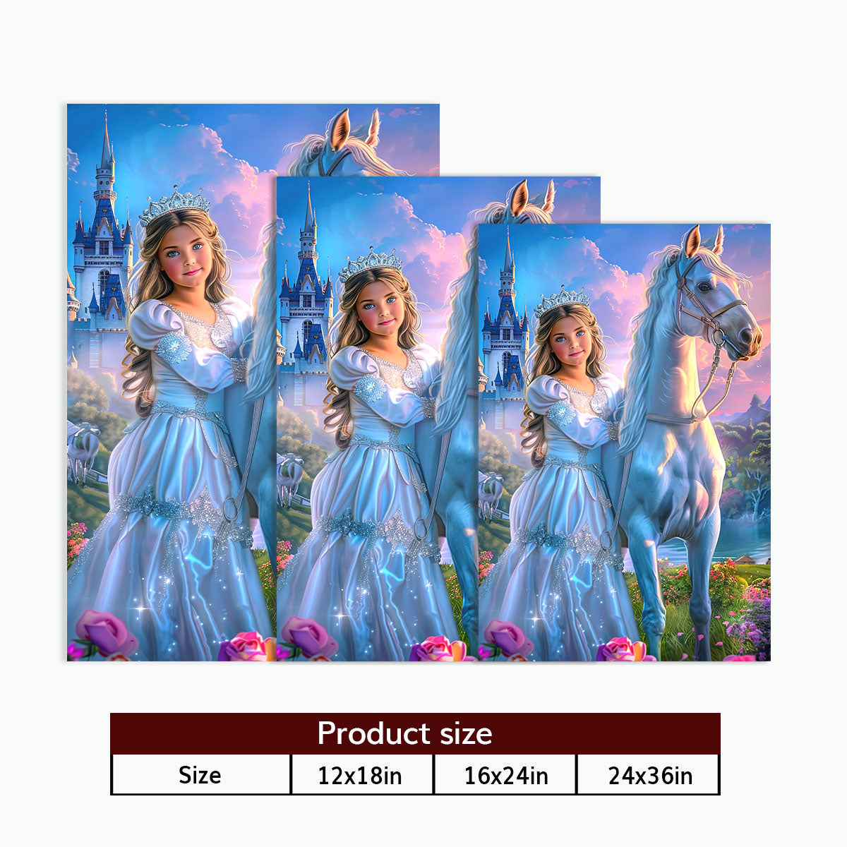 Princess With Horse Poster - Personalized Poster DSPTDHA1225L