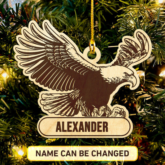 Eagle Personalized Wood Ornament DS-14