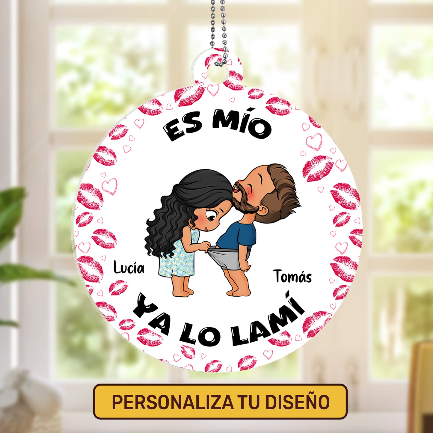 Es Mío Ya Lo Lamí - Personalized 1-Side Acrylic Ornament DSACOLET1822L