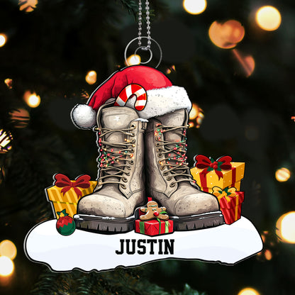 Military Boot - Personalized Ornament DSACODN2146TA