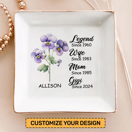 Legend Wife Mom Grandma - Personalized Jewelry Dish DSJDHLN1904L