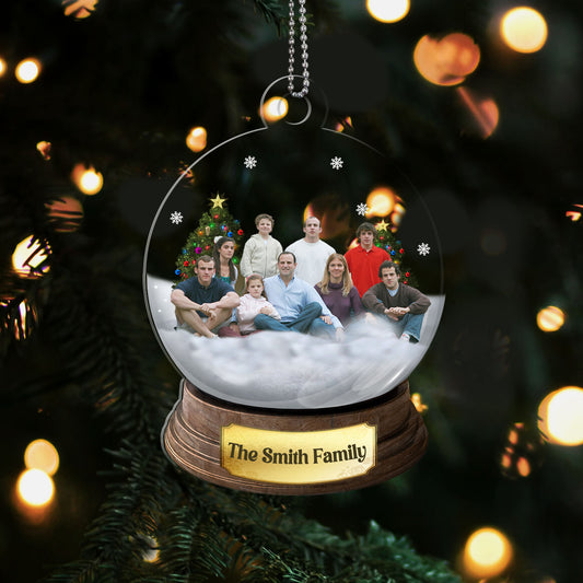 Family Snow Globe - Personalized 1-Side Acrylic Ornament DSACOHLPA2289T