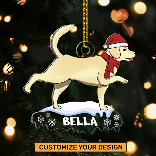 Woofy Christmas - Personalized 1-Side Acrylic Ornament DSACONNHA1878D