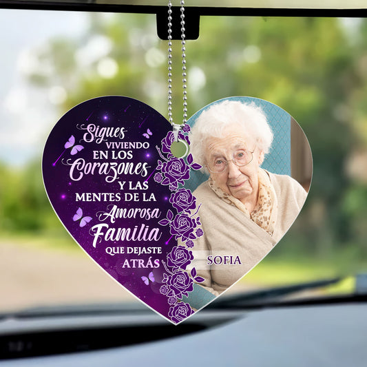 Sigues Viviendo En Los Corazones - Personalized Custom Car Ornament DSUPCHOHLPA2047TA