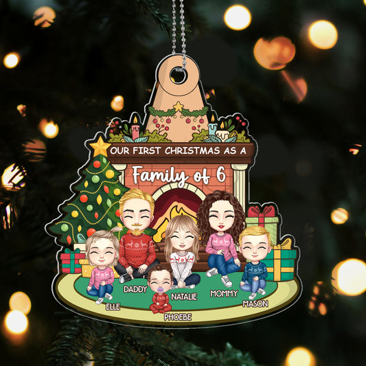 Our First Christmas As A Family - Personalized 1-Side Acrylic Ornament DSACODN2154D