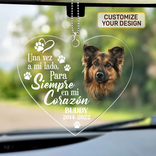 Una vez a mi lado, Para siempre en mi corazón - Personalized Custom Car Ornament DSUPCHONNH1549M