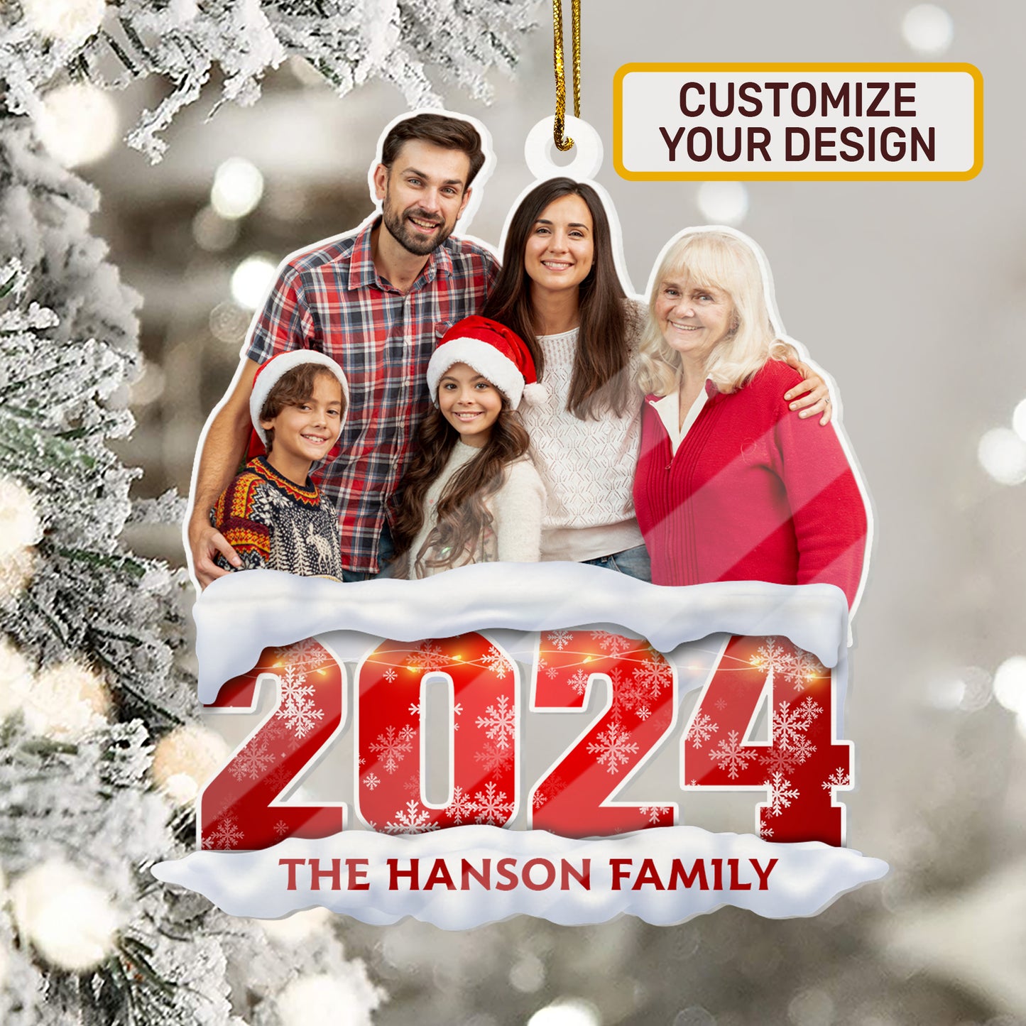 Family 2024 - Personalized 1-Side Acrylic Ornament DSACOTHA1009D