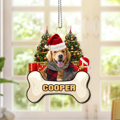 Merry Christmas Dog Photo Upload - Personalized 1-Side Acrylic Ornament DSACODPA2300TA