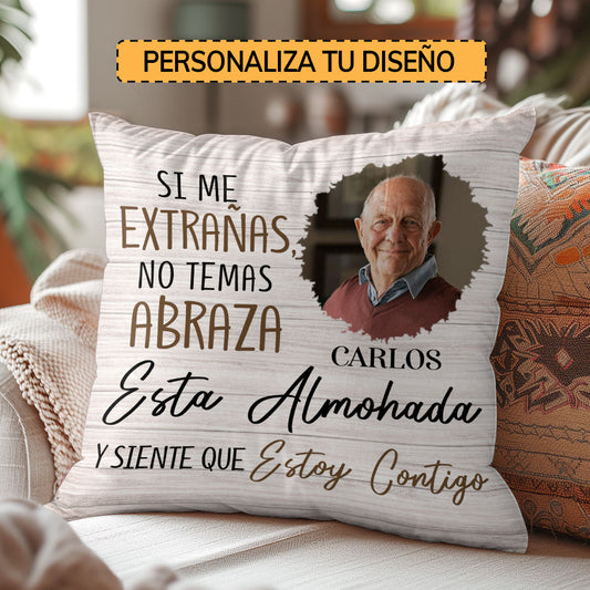 Siente Que Estoy Contigo - Personalized Crystal Velvet Pillow DSPILWHLN1913L