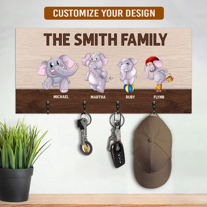 The Elephant Family - Personalized Key Holder DSUWKHCSDN1961L