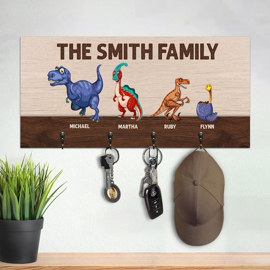 The Dinosaur Family - Personalized Key Holder DSUWKHCSDN1964TA