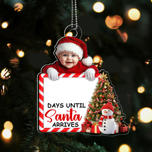 Countdown Days Until Santa Arrives - Personalized 1-Side Acrylic Ornament DSACODN2337L