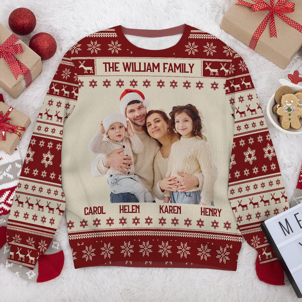 Our Family Photo | Personalized Wool Sweater DSWSWHLPA2356T