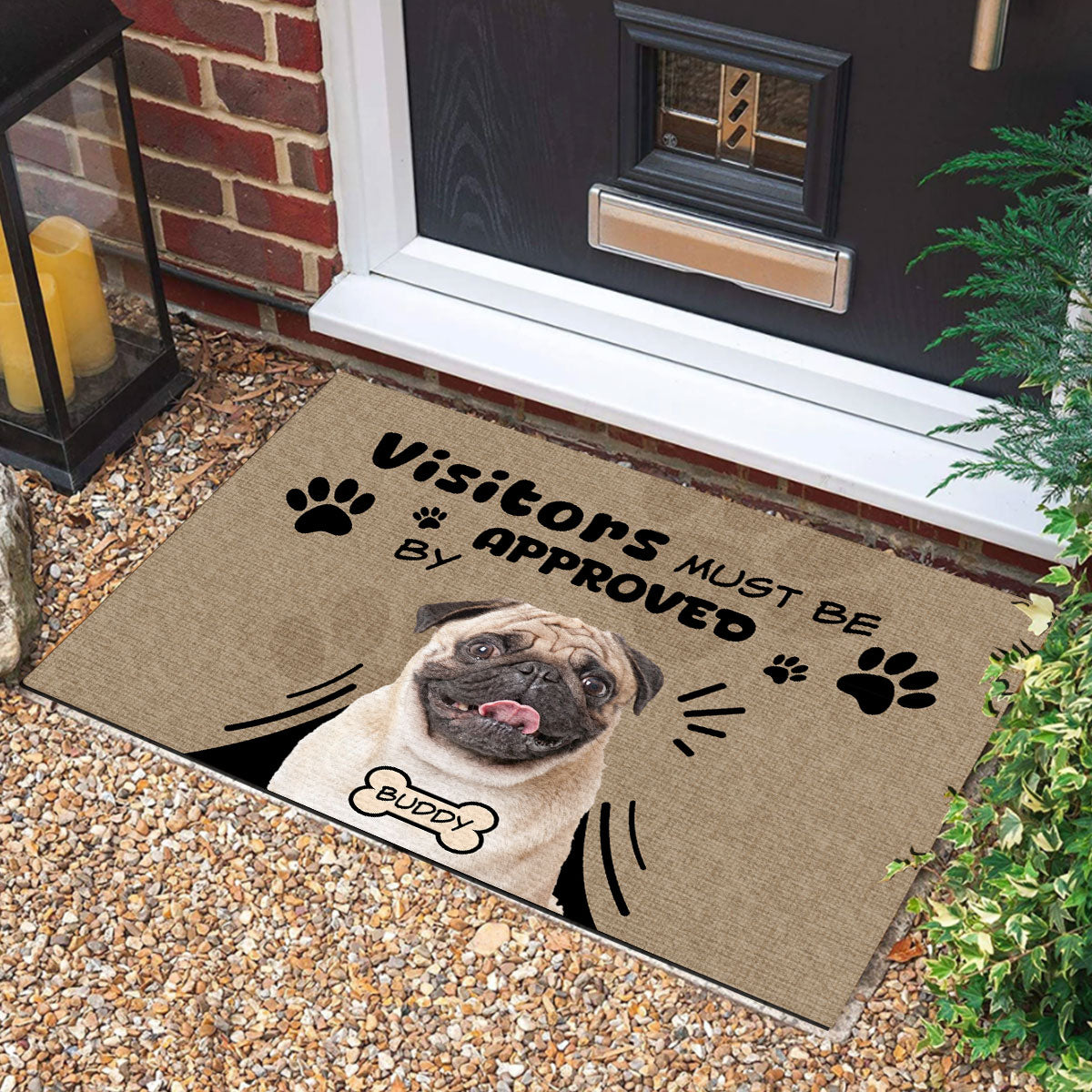 Visitors Must Be Approved By - Personalized Doormat DSDMHLPA2060L