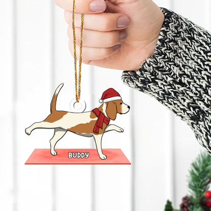 Yoga Dog - Personalized 1-Side Acrylic Ornament DSACONNN1908D