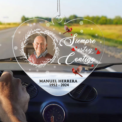 Siempre En Mi Corazón - Personalized Custom Car Ornament DSUPCHOHLPA1890TA