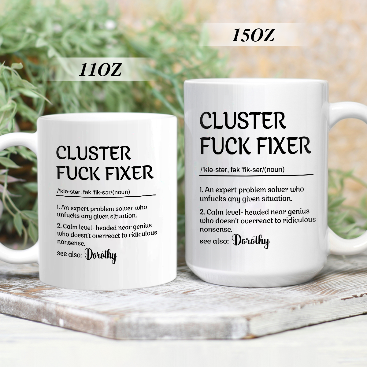 Funny Mug - Cluster F*Ck Fixer Problem Solver - Fun Gift For Coworkers - Personalized Mug