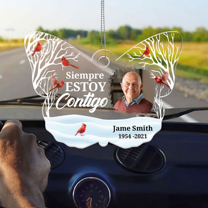 Siempre Estoy Contigo - Personalized 1-Side Car Acrylic Hanging Ornament DSUPCHODM1571M