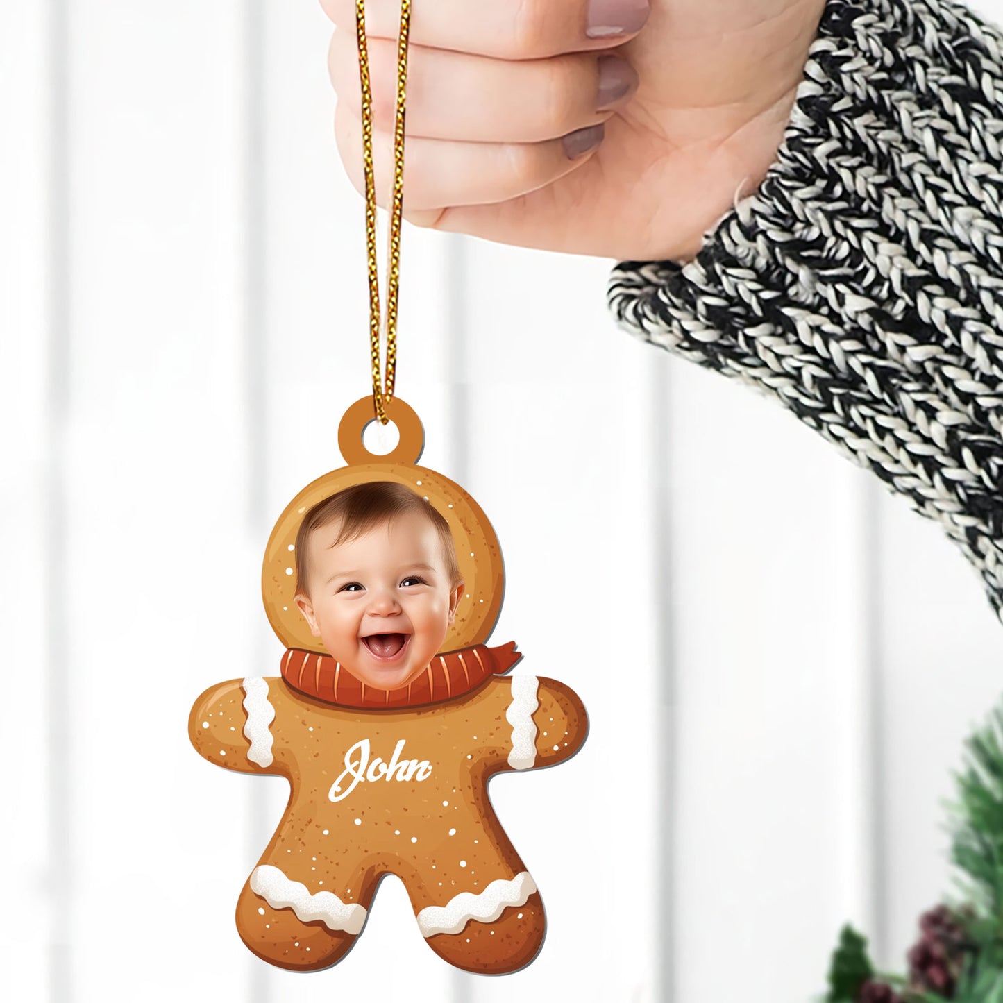 Gingerbread - Personalized 1-Side Acrylic Ornament DSACOHLPA2123L