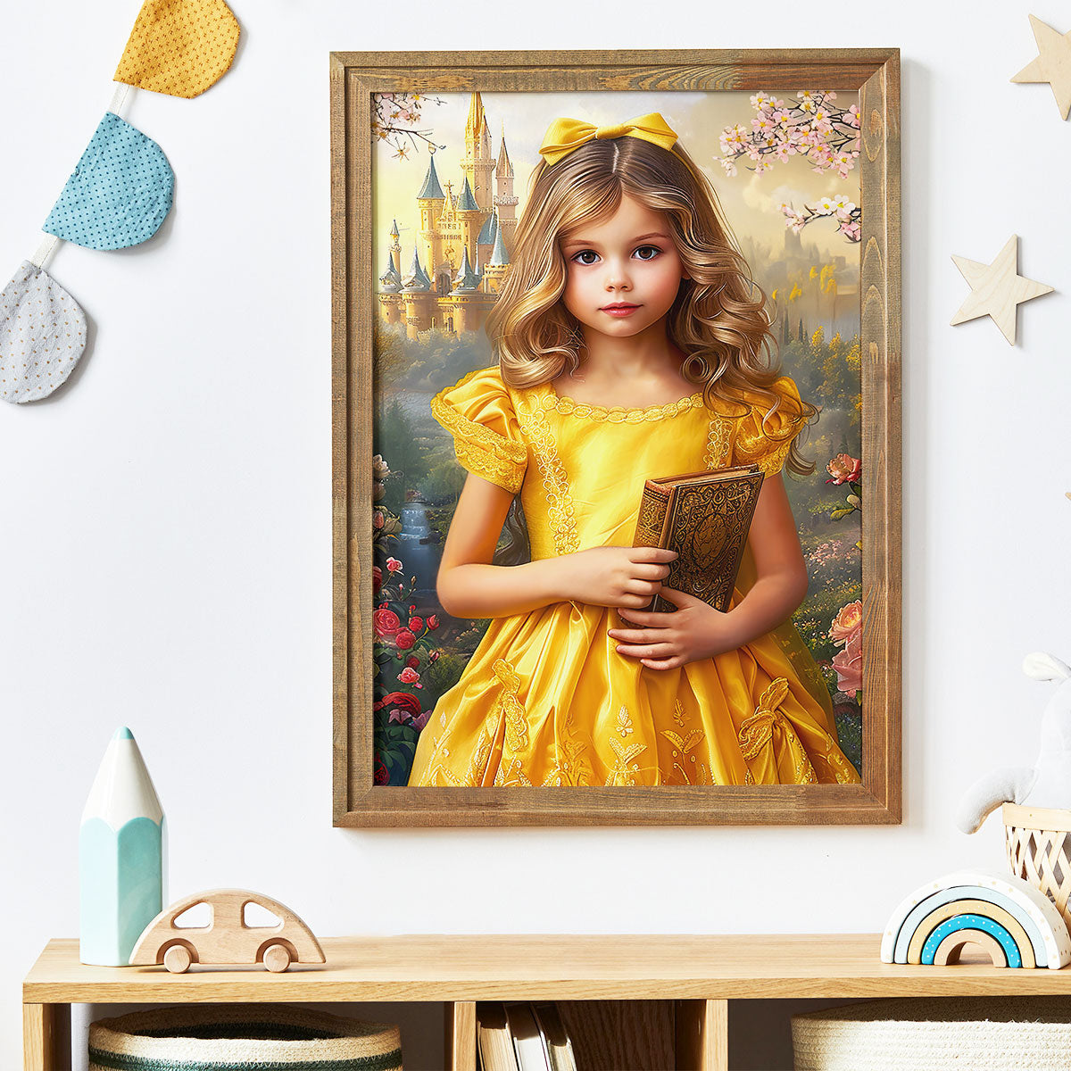 Princess With Book - Personalized Poster DSPTPHA1084TA