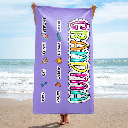 Grandma Sun - Personalized Beach Towel DSBTN45
