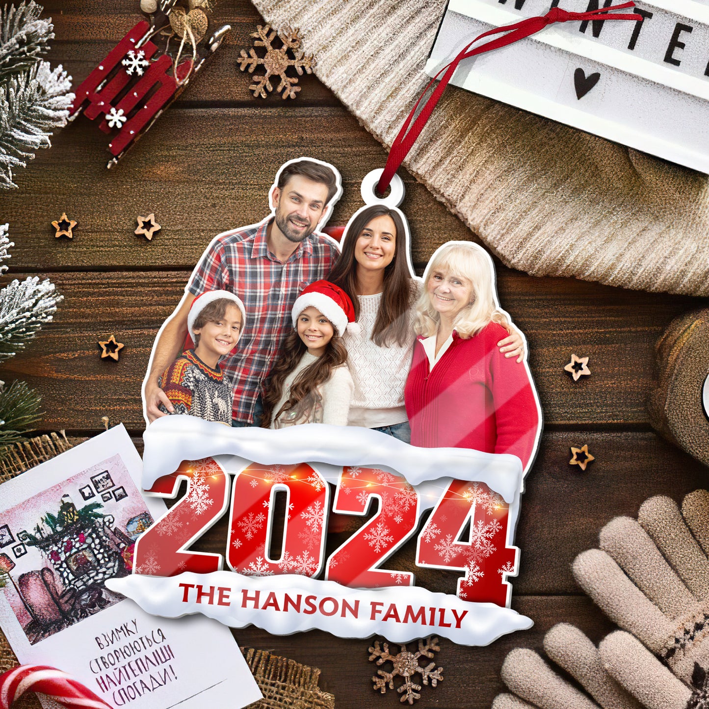 Family 2024 - Personalized 1-Side Acrylic Ornament DSACOTHA1009D