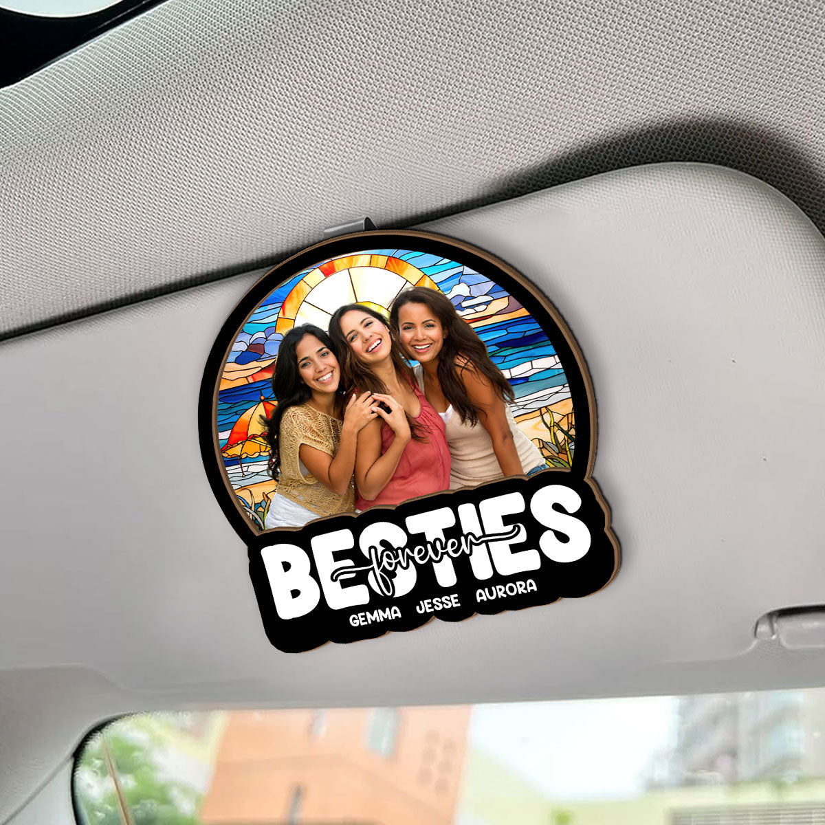 Besties Forever - Personalized Car Visor Clip DSCVCHLN2396M