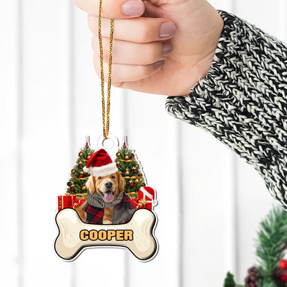 Merry Christmas Dog Photo Upload - Personalized 1-Side Acrylic Ornament DSACODPA2300TA