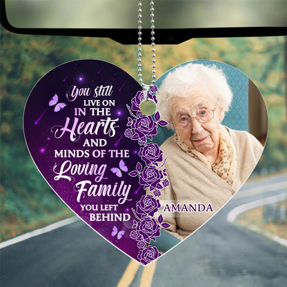 You Still Live On In The Hearts - Personalized Custom Car Ornament DSUPCHOHLPA2032TA