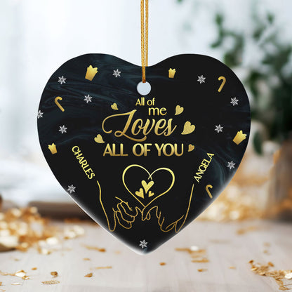 From Our First Kiss Till Our Last Breath - Personalized Heart Shaped Ceramic Ornament DSHCOHLPA2329M