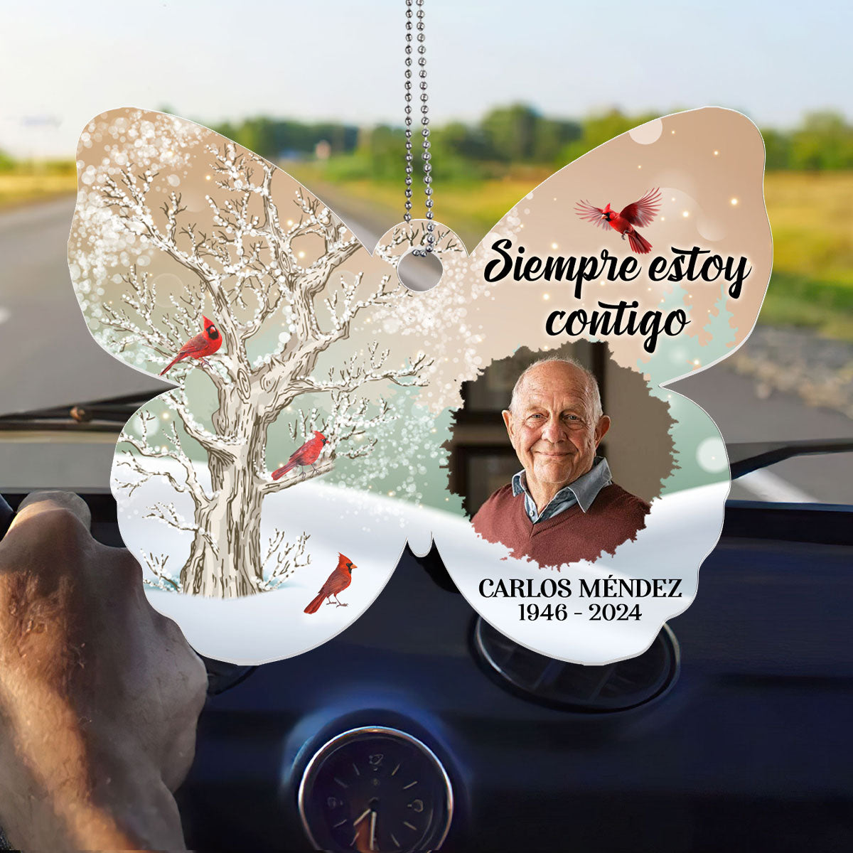 Yo Siempre Estoy Contigo - Personalized Custom Car Ornament DSUPCHOHLN1894L