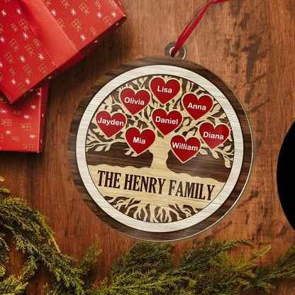 Family Tree - Personalized Suncatcher Ornament DSACOTTN1038TA