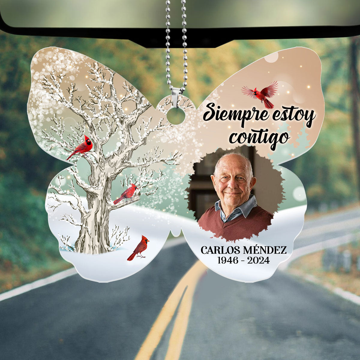 Yo Siempre Estoy Contigo - Personalized Custom Car Ornament DSUPCHOHLN1894L