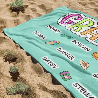 Grandma Sun - Personalized Beach Towel DSBTN45