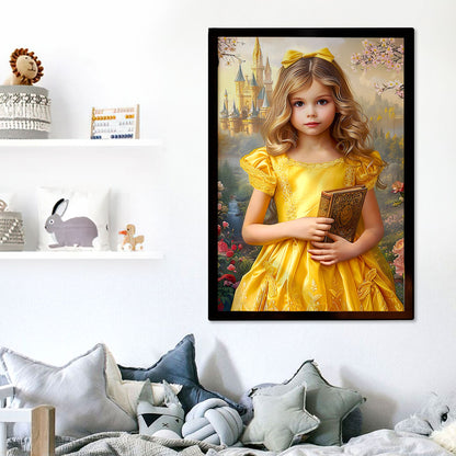 Princess With Book - Personalized Poster DSPTPHA1084TA