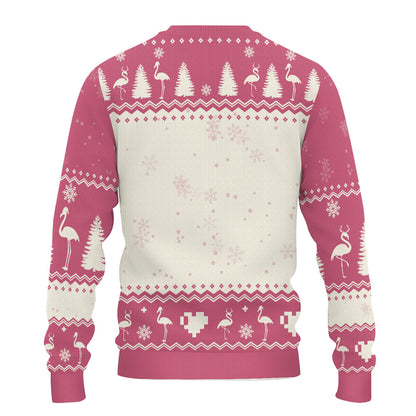 We Are Dreaming Of A Pink Christmas - Personalized Wool Sweater DSWSWHLN2366M